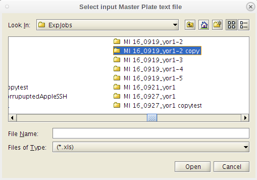 Navigate to MasterPlateFiles Navigate to MasterPlateFiles