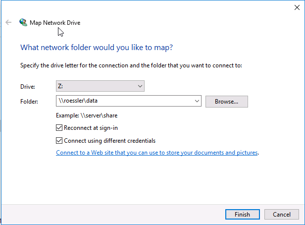 Samba shares on Windows