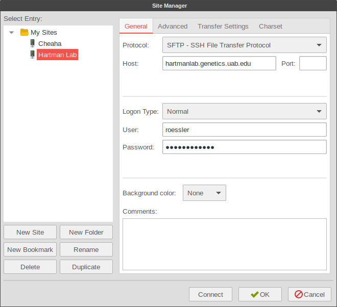 Filezilla SFTP Example