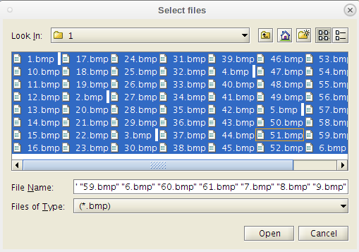 Select all BMPs