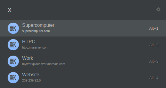 ulauncher-x2goclient extension screenshot