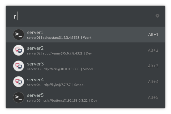 ulauncher-remmina extension screenshot